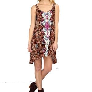 MinkPink Animal Fleur Hi-Lo Tank Dress